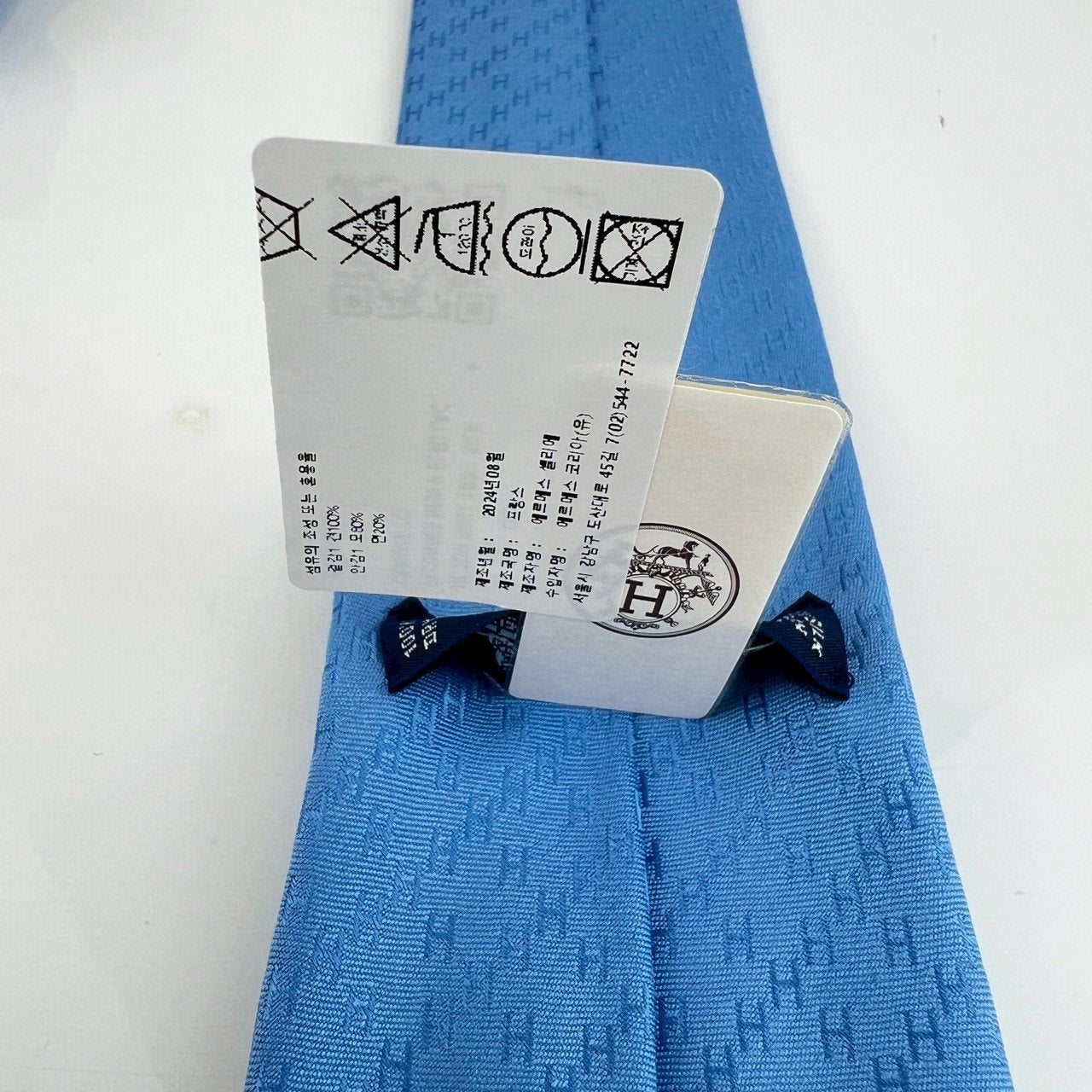 シルクタイ Faconnee ニューHタイ Faconnee New H tie BLUE LAC ブルーラック シルク