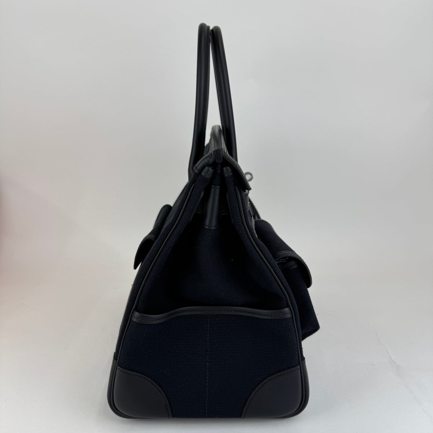 Birkin35 cargo バーキン35カーゴ　Black ブラック  PHW シルバー金具　Toile goelan/Swift　Stamp-W W刻印