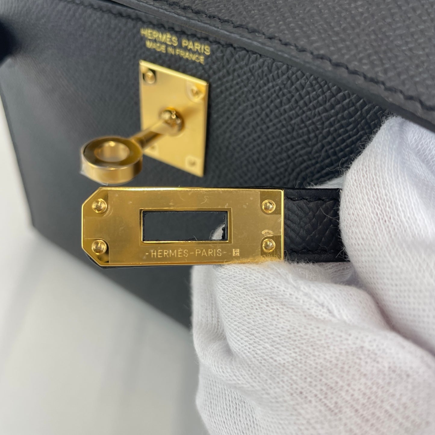 Mini kelly ミニケリー Black　ブラック  GHW ゴールド金具 Epsom エプソン Stamp-K K刻印