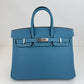 Birkin25 バーキン25 Blue jean ブルージーン　PHW シルバー金具　Stamp-K K刻
