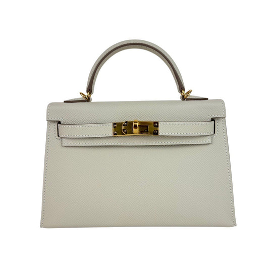 Mini kelly ミニケリー Craie クレ ゴールド金具 W刻 ハンドバッグ Epsom エプソン