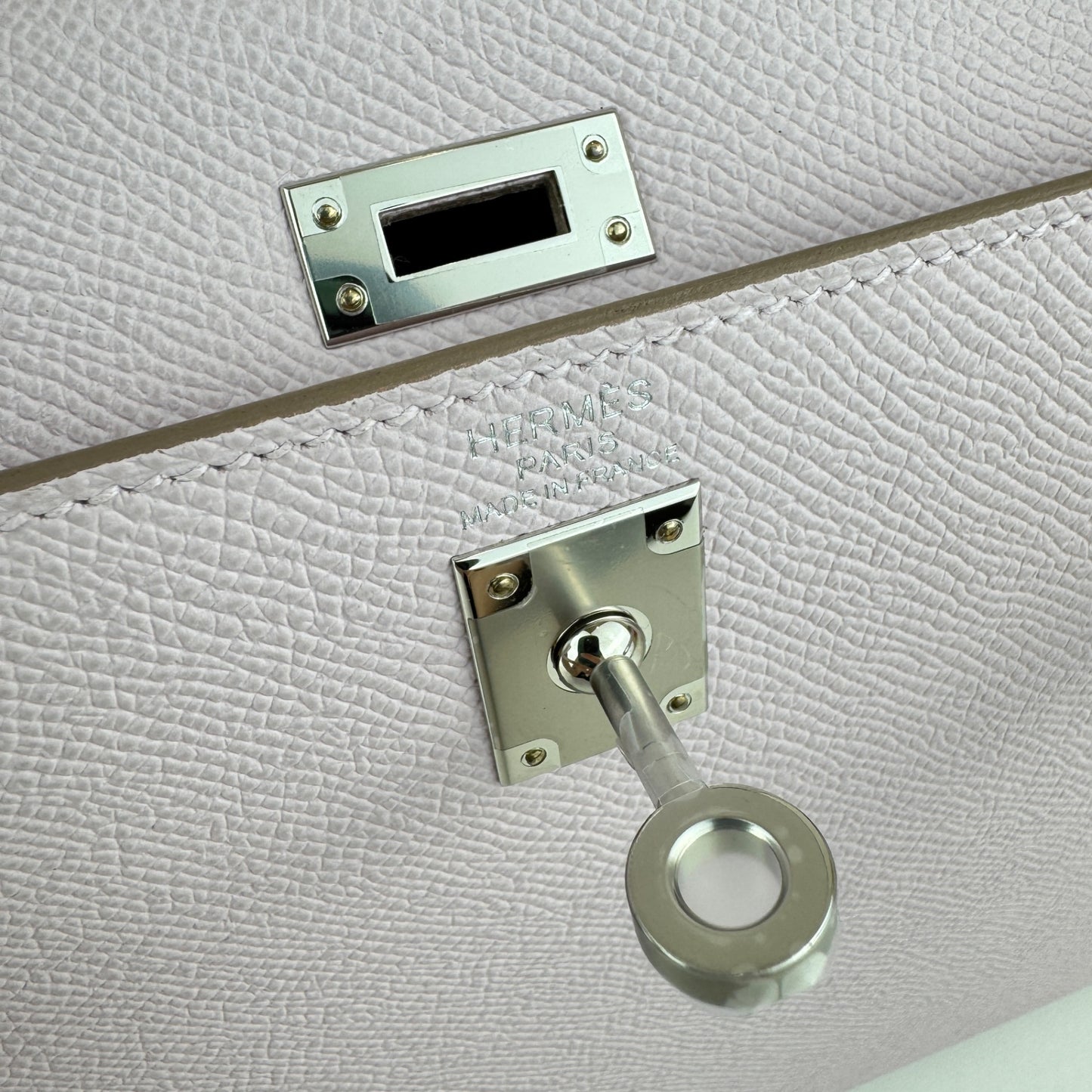 Kelly25 ケリー25 Stamp-B B刻印 Epsom エプソン Mauve pale モーヴペール PHW シルバー金具