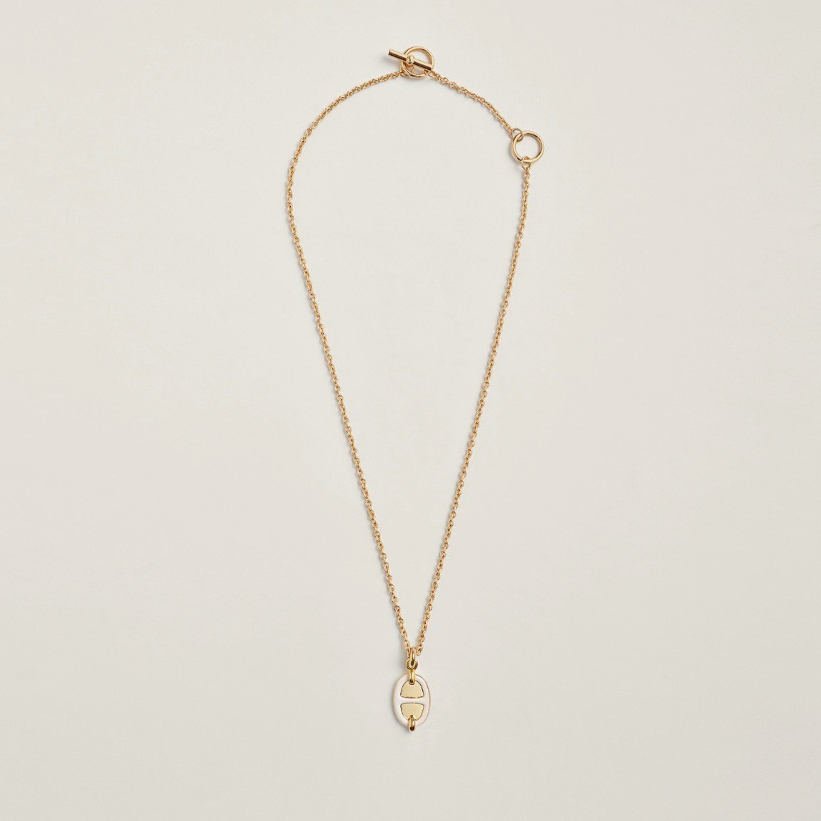 Mini Maillon pendant ミニ マイヨン ペンダント Cream Rosegold クリーム ローズゴールド メタル