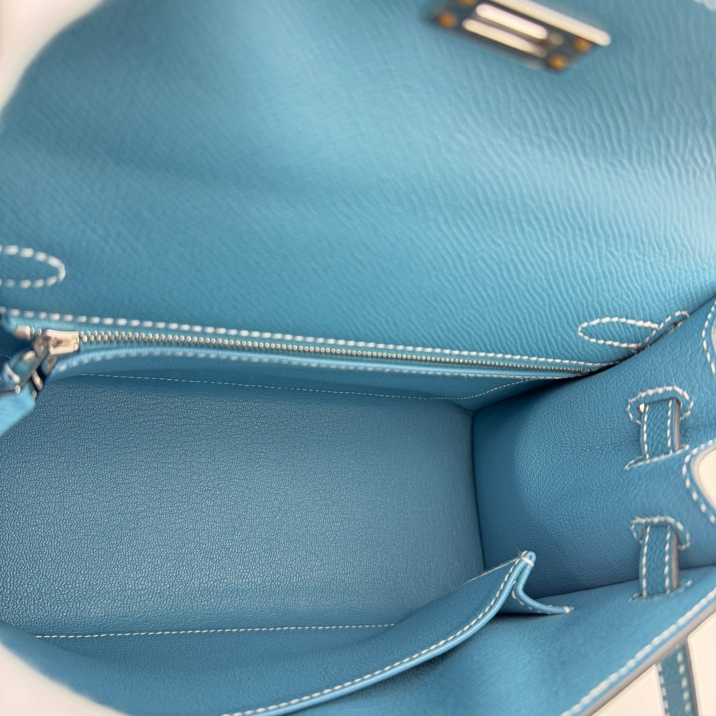 Kelly25 Sellier ケリー25セリエ New bleu jean ニューブルージーン  PHW シルバー金具    Epsom エプソン Stamp-B B刻印