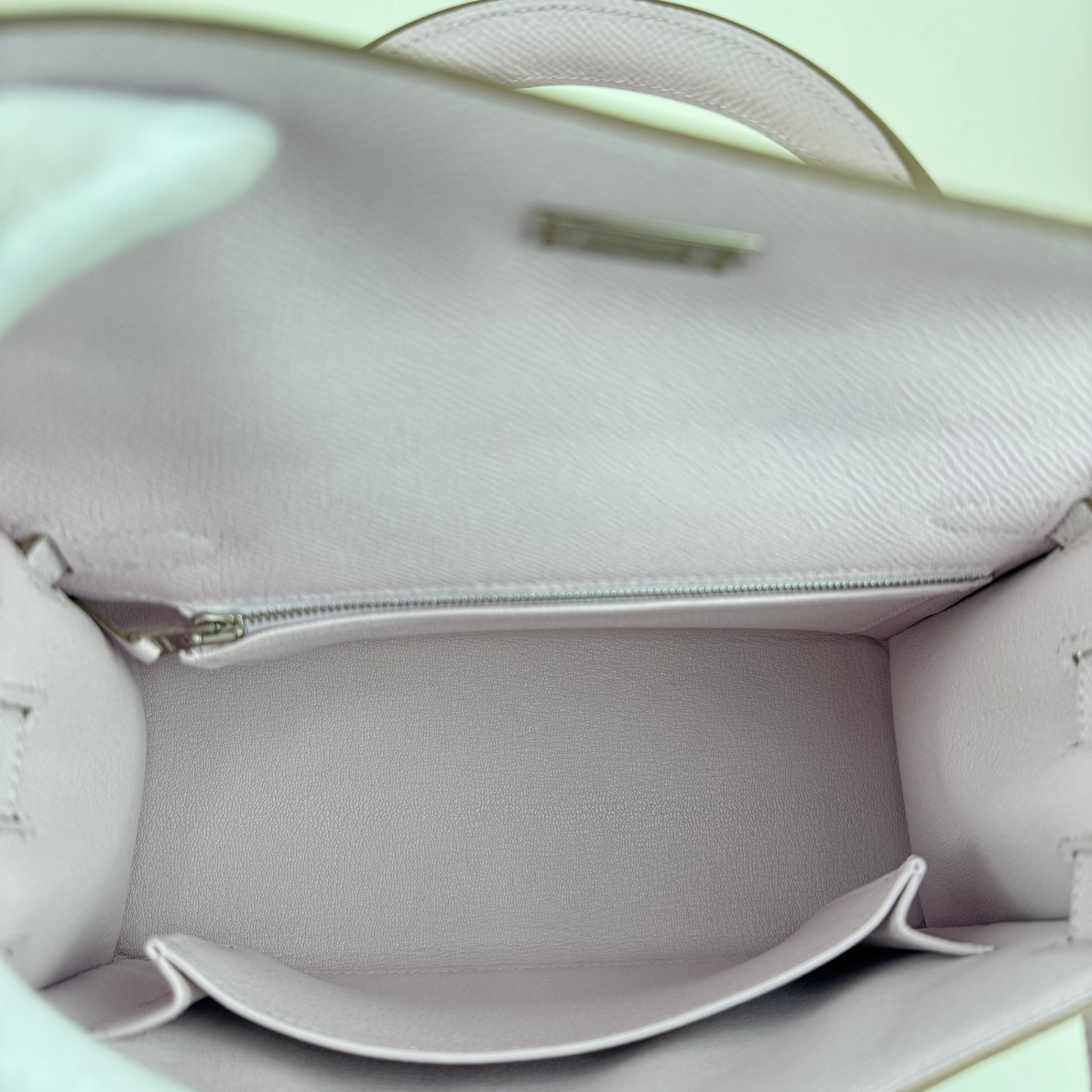 Kelly25 ケリー25 Stamp-B B刻印 Epsom エプソン Mauve pale モーヴペール PHW シルバー金具