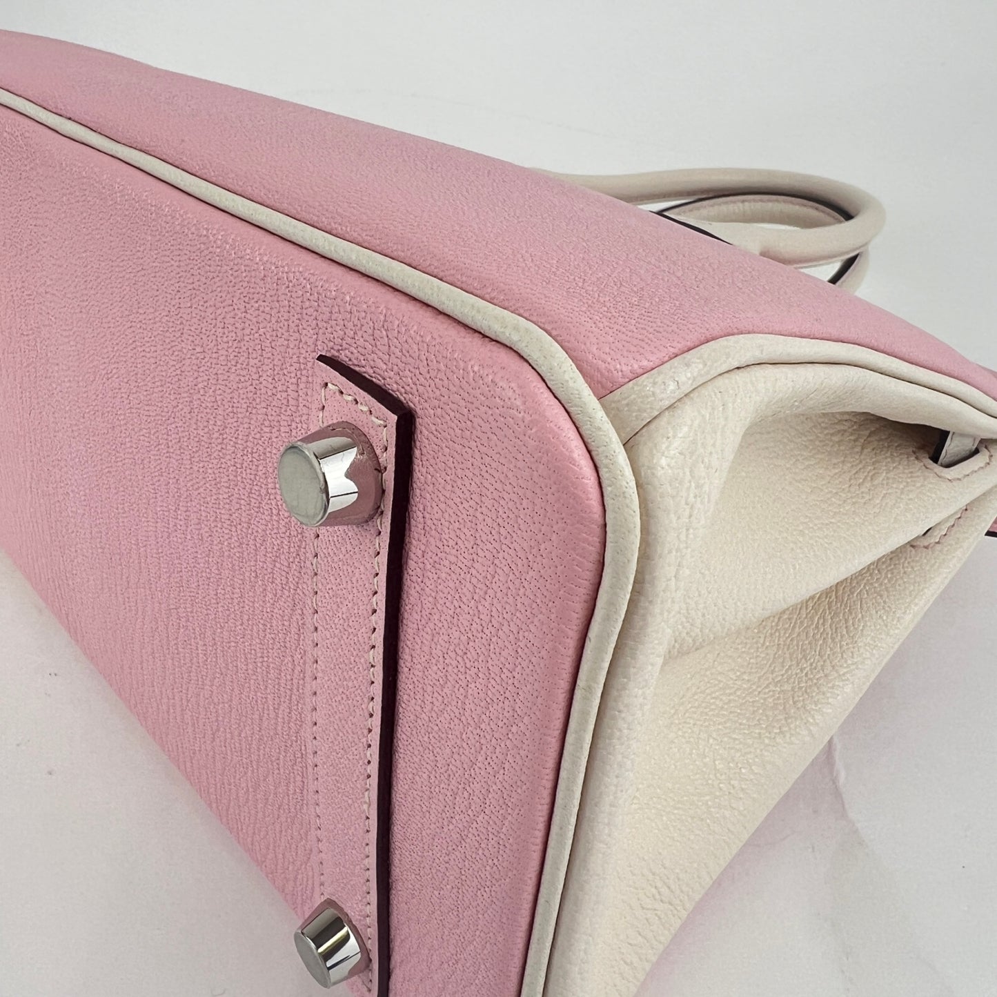 Birkin25 PO バーキン25パーソナルオーダー Rose sakura/Nata ローズサクラ/ナタ  PHW シルバー金具 Chevre シェーブル Stamp-B B刻印