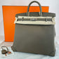 新品未使用 Hermès エルメス Haut a Courroies 40 オータクロア 40 Toundra　ツンドラ  PHW シルバー金具 Togo/Toile Militaire  トゴ/トワルミリタリー ハンドバッグ　メンズバッグ