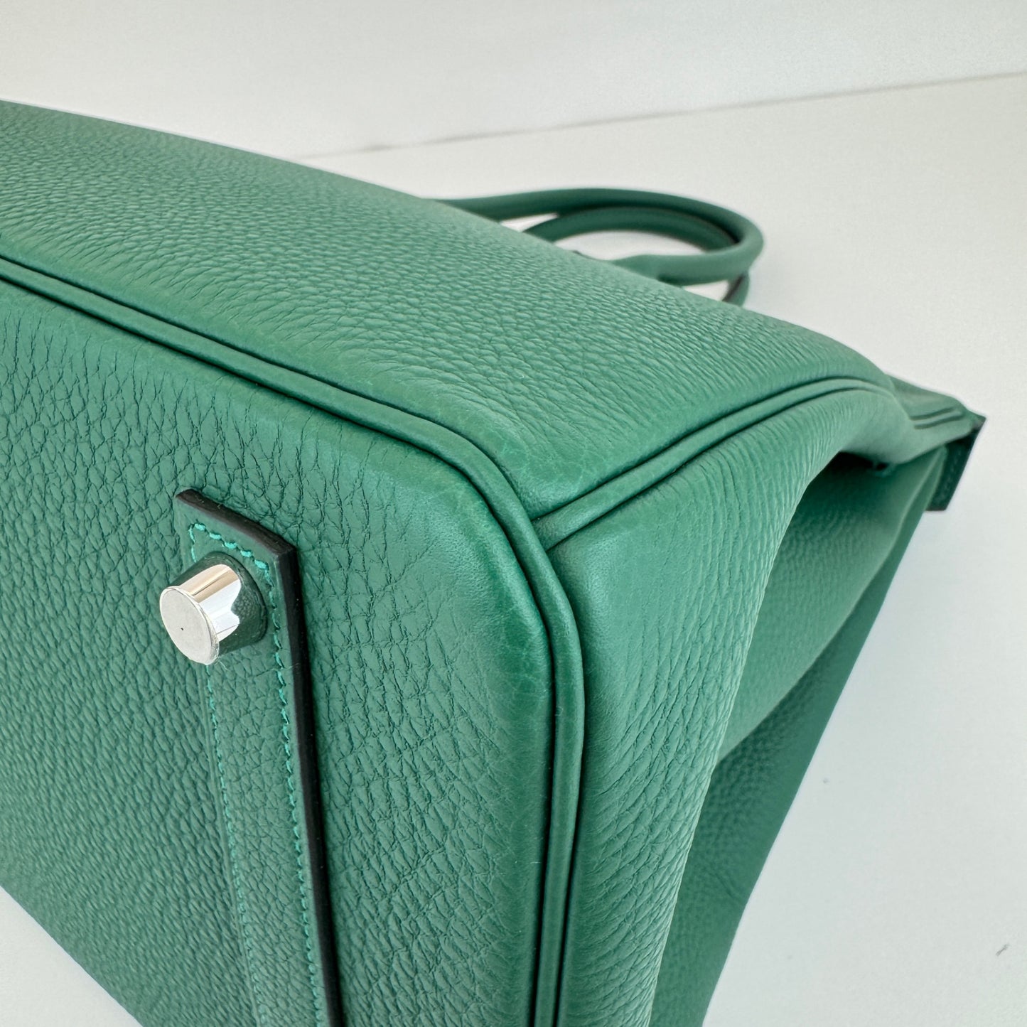 Birkin35 バーキン35 Vert moyen ヴェールモワイヤン Togo トゴ PHW シルバー金具 Stamp-K K刻印
