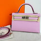 Mini kelly ミニケリー Stamp-B B刻印 Epsom エプソン Mauve sylvestre モーヴシルベストル PHW シルバー金具