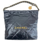 CHANEL22 スモール ブラック　黒 　ゴールド金具　シャイニーカーフスキン