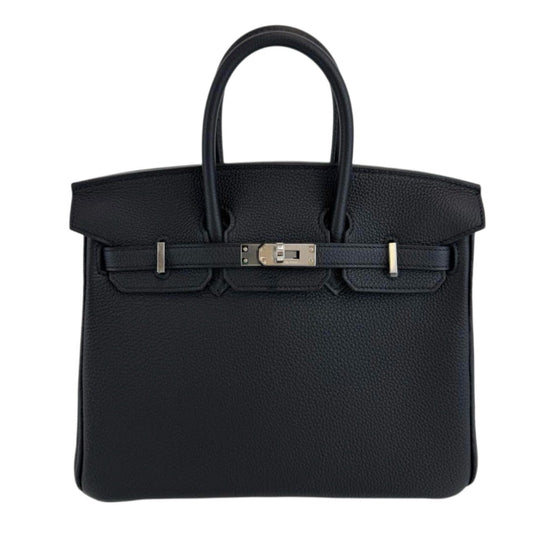 Birkin25 バーキン25 Black ブラック PHW シルバー金具 Stamp-K K刻