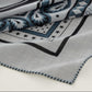 Hermès エルメス Châle 140 Les Roues de Phaéton  カレジュアン140(四輪馬車の車輪) カシミア70%、シルク30% gris chiné(グリシネ) / ardoise clair(アルドワーズクレール) / Black(ブラック)