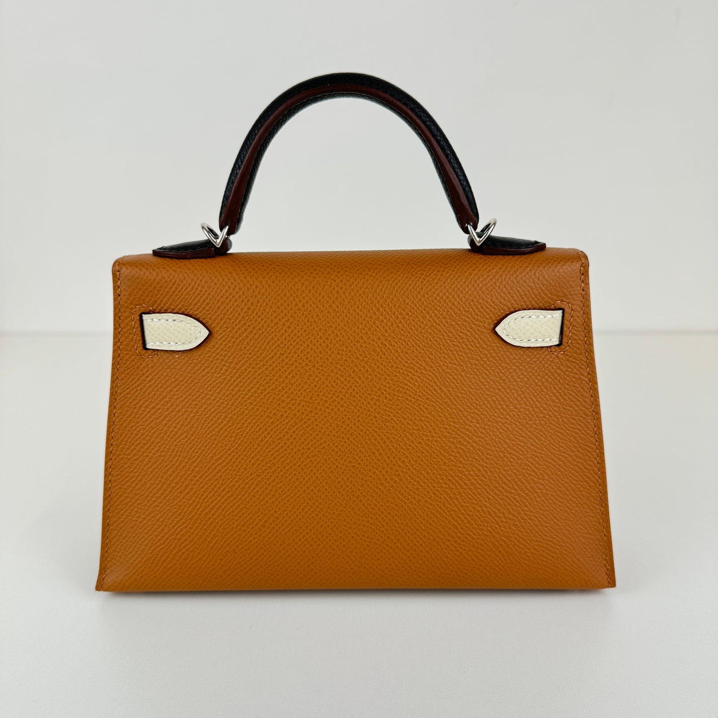 Mini kelly tricolor verso ミニケリートリコロールヴェルソ Gold/Craie/Black/Blue saphir ゴールド/クレ/ブラック/ブルーサフィール Epsom エプソン PHW シルバー金具 Stamp-U U刻印