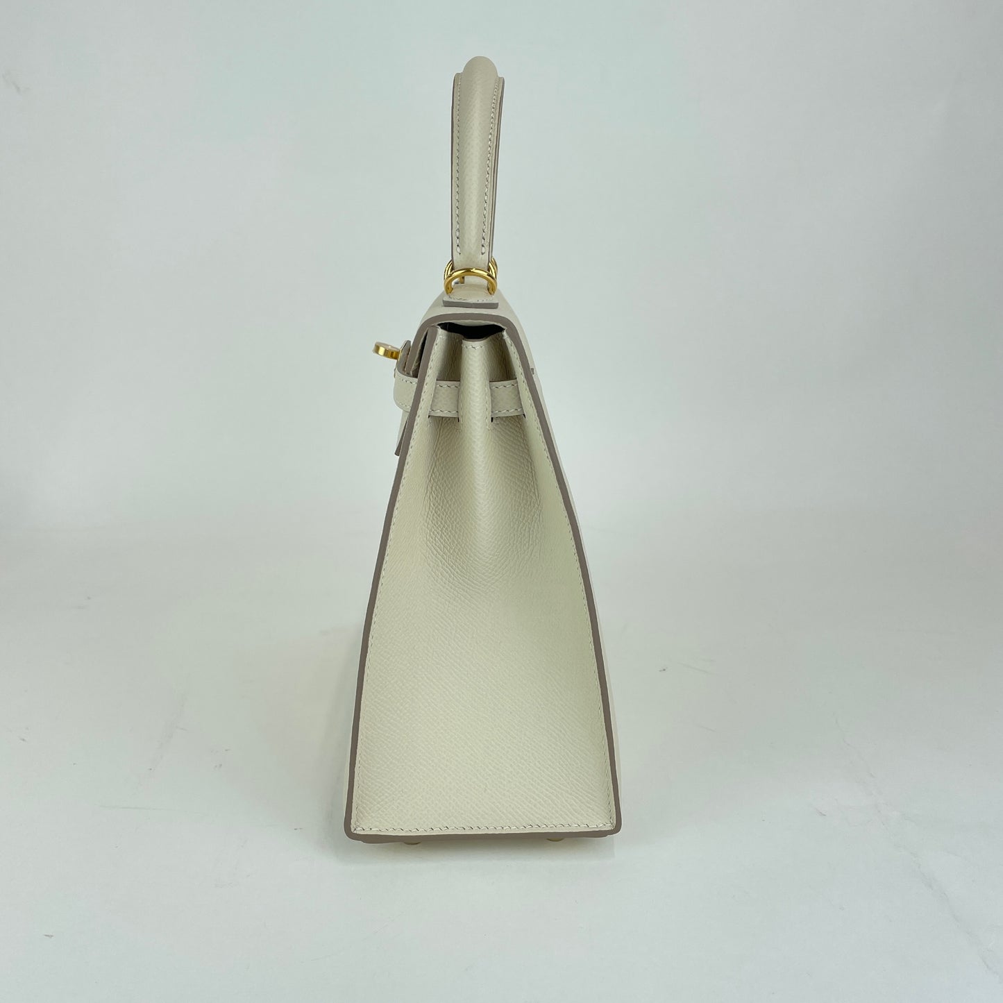 Kelly25 Sellier ケリー25セリエ Craie クレ  GHW ゴールド金具 Epsom エプソン Stamp-W W刻印