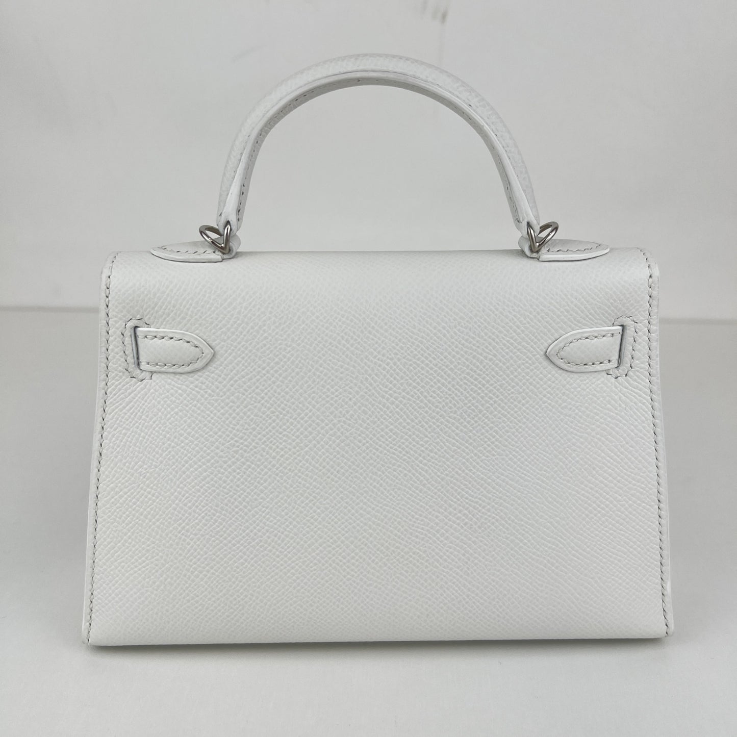 Mini kelly ミニケリー New white ニューホワイト Epsom エプソン PHW シルバー金具 Stamp-K K刻印