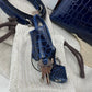 Kelly25 ケリー25 Blue saphir ブルーサファイア Alligatorアリゲーター PHW シルバー金具 Stamp-W W刻印