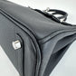 Birkin25 バーキン25 Black ブラック PHW シルバー金具 Stamp-K K刻