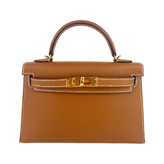 Mini kelly ミニケリー Gold ゴールド Epsom エプソン GHW ゴールド金具 Stamp-W W刻印