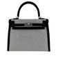 Hermès エルメス Kelly25 ケリー25 Stamp-K K刻印  Swift/Toile H スイフト/トワルアッシュ Black ブラック   GHW ゴールド金具
