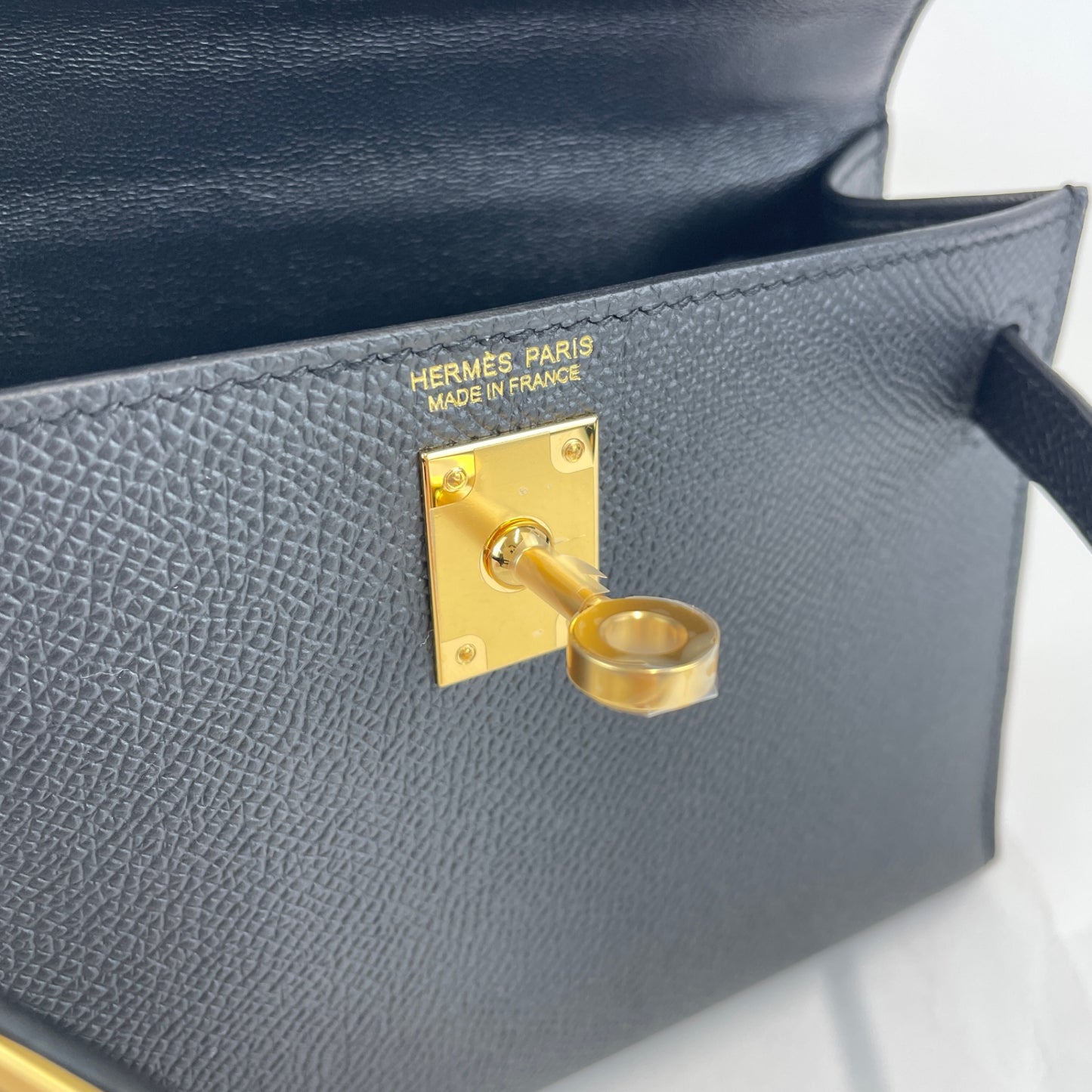 Mini kelly ミニケリー Black　ブラック  GHW ゴールド金具 Epsom エプソン Stamp-K K刻印