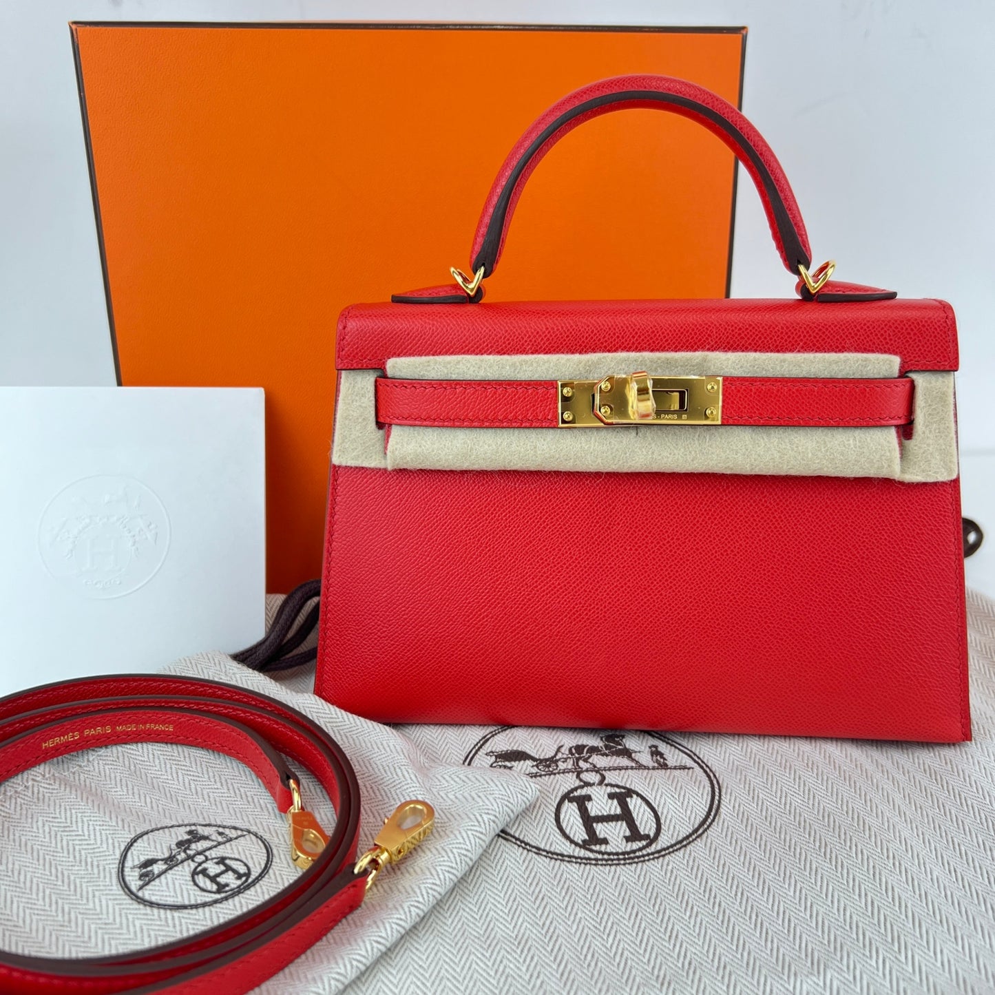 Mini kelly ミニケリー Rouge de coeur ルージュドクール Madame マダム GHW ゴールド金具 Stamp-K K刻印