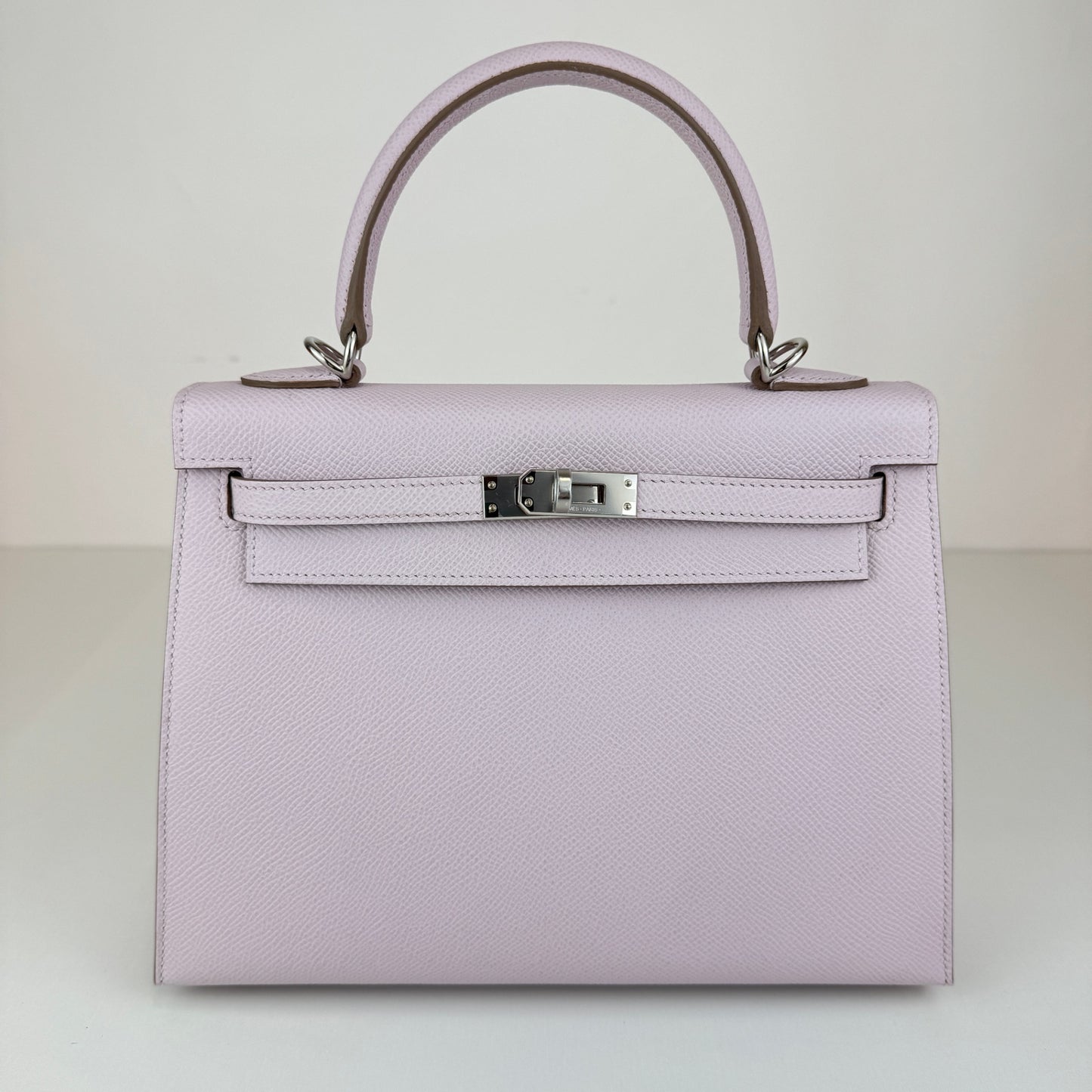 Kelly25 ケリー25 Stamp-B B刻印 Epsom エプソン Mauve pale モーヴペール PHW シルバー金具