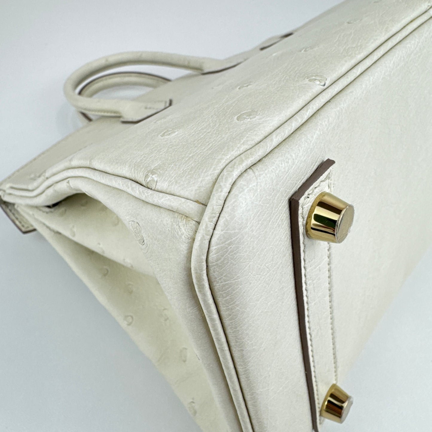 Birkin25 バーキン25 Beton ベトン　Ostrich オーストリッチ　Stamp-K K刻