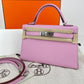 Mini kelly ミニケリー Mauve Sylvestre　モーヴシルベストル  PHW シルバー金具 Epsom エプソン Stamp-K K刻印