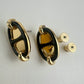 Boucles d'oreilles Mini Maillon ミニ マイヨン　ピアス Black / Gold ブラック/イエローゴールド