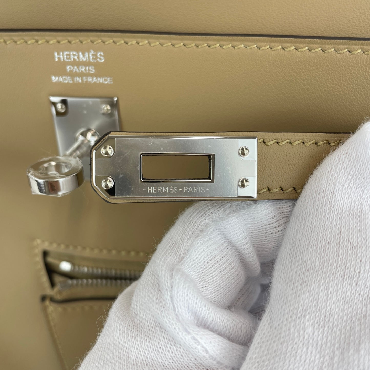 Kelly25 colormatic ケリー25カラーマティック Poussiere プシエール PHW シルバー金具 Stamp-K K刻