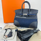 Birkin25 Go team バーキン25 ゴーチーム Black ブラック Felt/Swift フェルト/スイフト PHW シルバー金具 Stamp-W W刻印