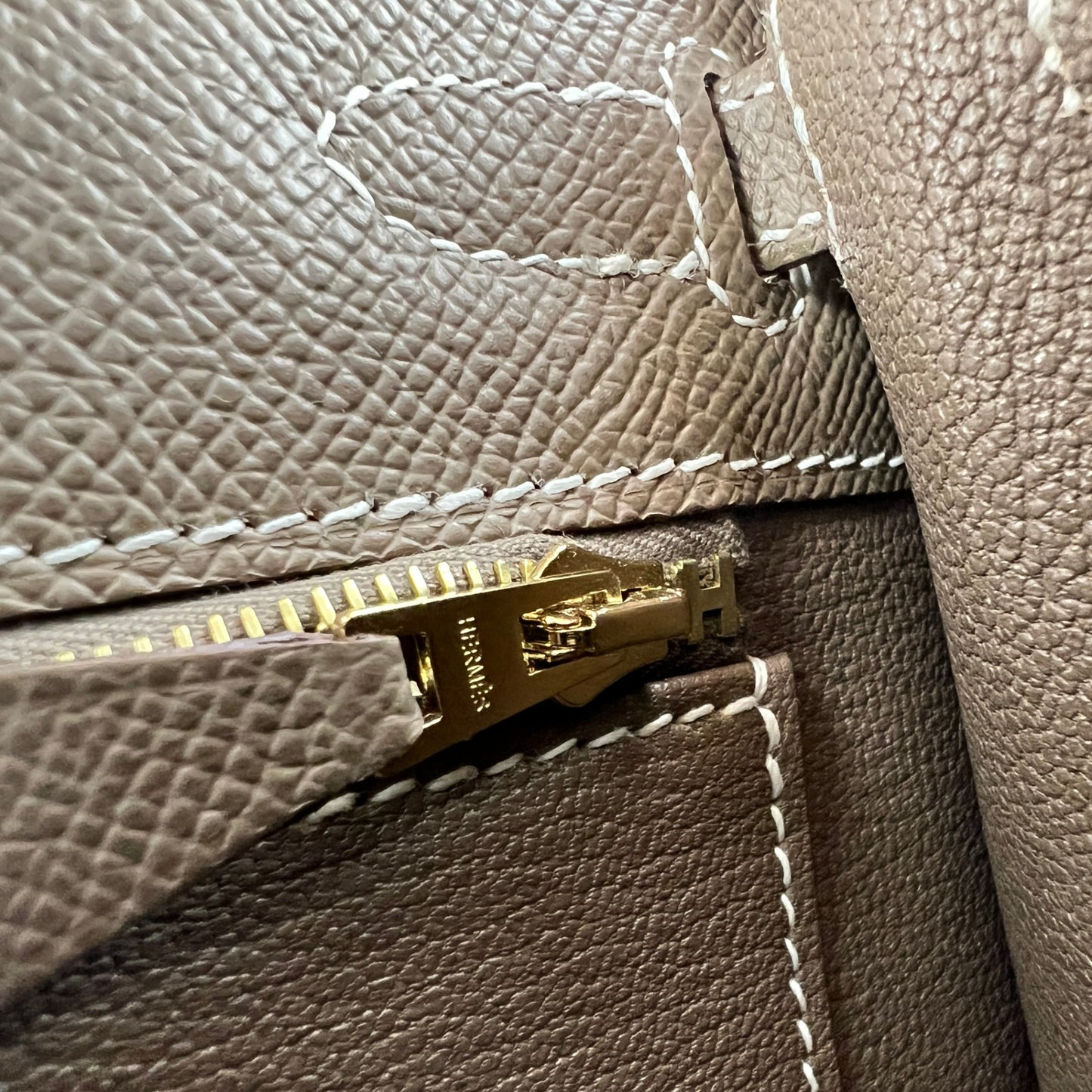 Kelly25 ケリー25 セリエ　Etoupe エトープ　GHW ゴールド金具　Stamp-K K刻