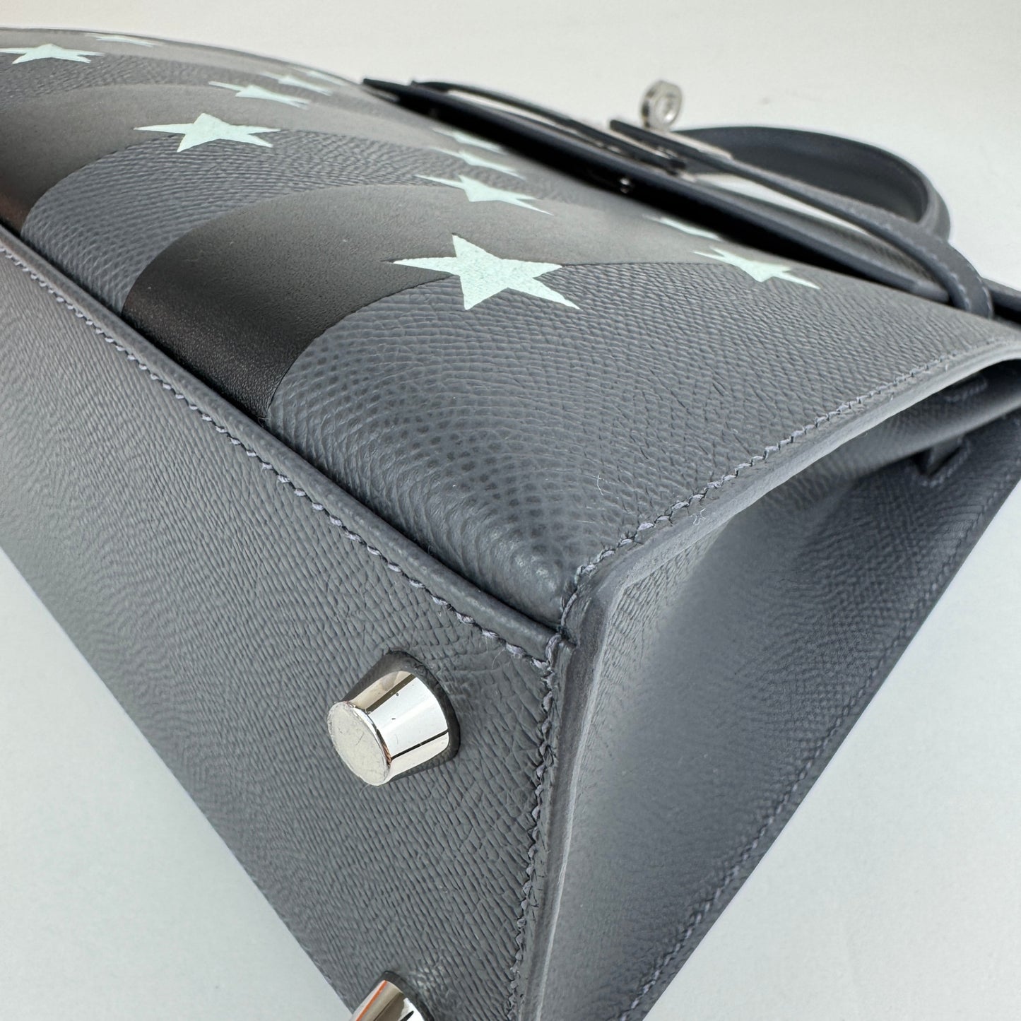 Kelly25 casaque etoilee  ケリー25 カザック エトワール Ardoise/Black/Vert peppermint　  アルドワーズ/ブラック/ヴェールペパーミント  PHW シルバー金具 Epsom/Tadelakt/Chevre  エプソン/タデラクト/シェーブル    Stamp-W W刻印