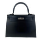 Hermès エルメス Kelly25 sellier ケリー25 セリエ Stamp-W W刻印  Box ボックス Black ブラック PHW シルバー金具