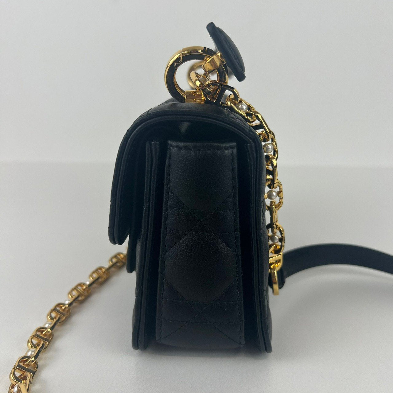 Dior Jolie トップハンドルバッグミニ　Black ブラック  GHW ゴールド金具　Calf