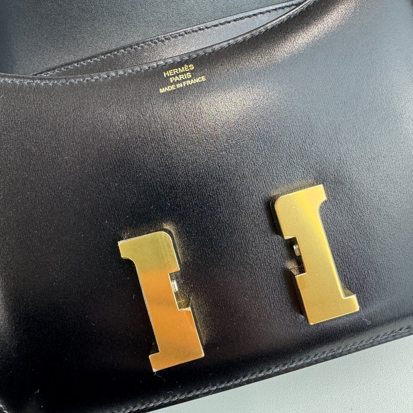 Constance mini コンスタンス18 Black ブラック GHW ゴールド金具　Boxcalf ボックスカーフ　Stamp-B B刻