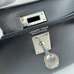 Mini kelly ミニケリー Black ブラック シルバー金具 Box calf ボックスカーフ Stamp-B B刻印