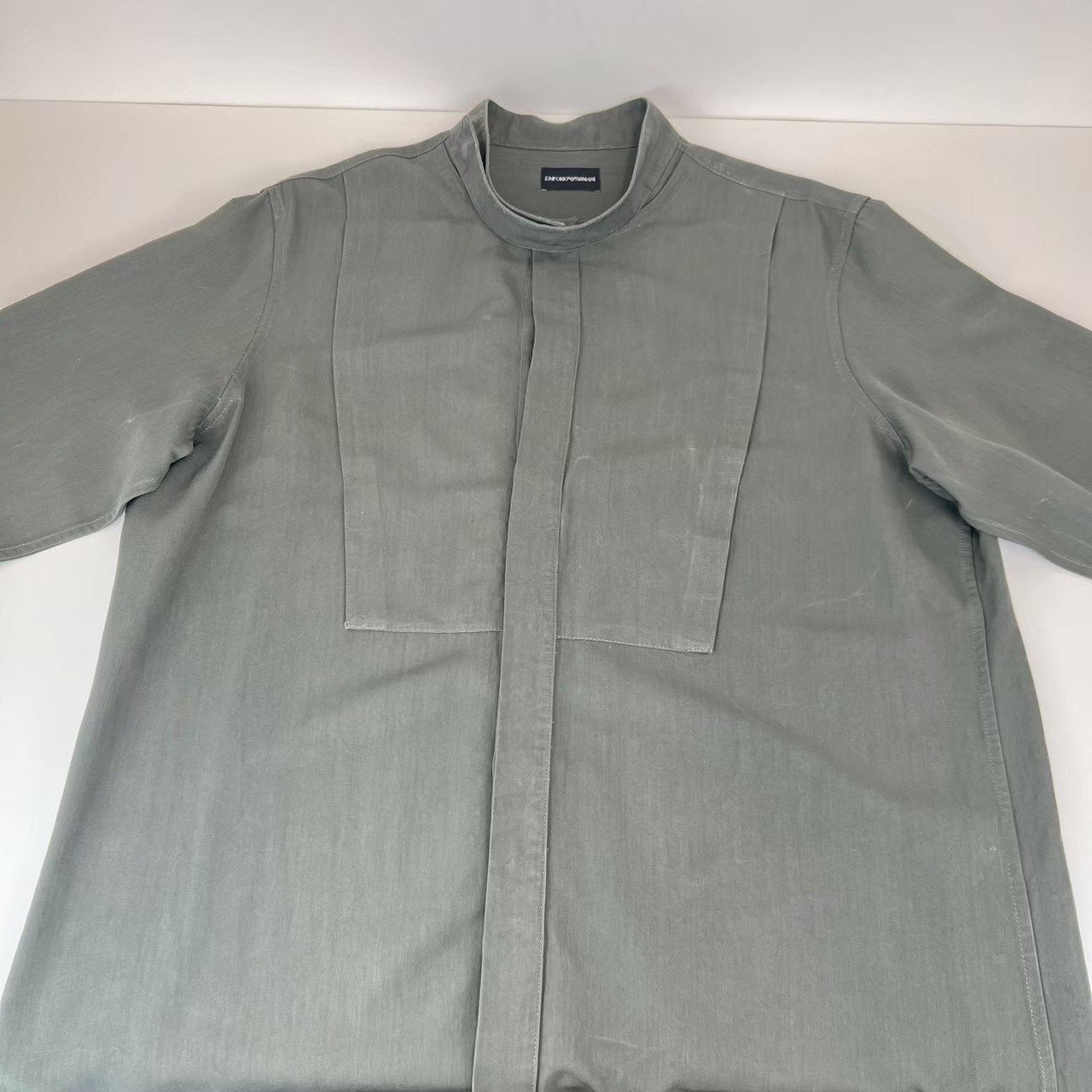 シャツ　ロングスリーブ　長袖 カーキ Kahki ビスコース 100%