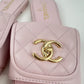 CHANEL シャネル シャネル サンダル ミュール CCロゴ キルティングビーチサンダル ラムスキン Pink ピンク