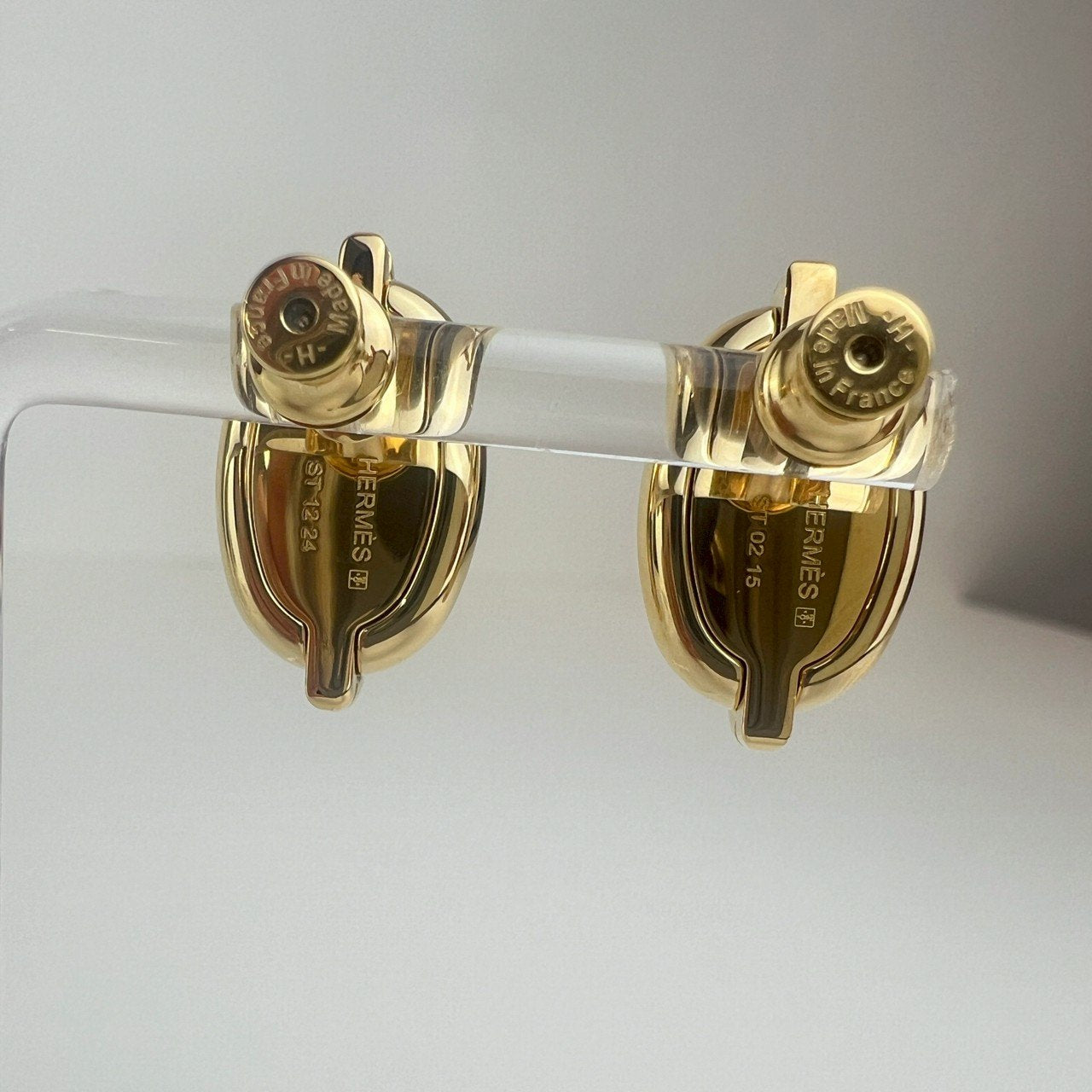 Boucles d'oreilles Mini Maillon ミニ マイヨン　ピアス Black / Gold ブラック/イエローゴールド