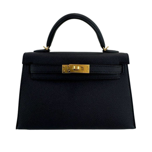 Mini kelly ミニケリー Black ブラック Epsom エプソン GHW ゴールド金具 Stamp-K K刻印