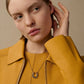 ジョケットネックレス、スモールモデル  Jockette necklace ブラック/イエローゴールドメッキ Black / GHW