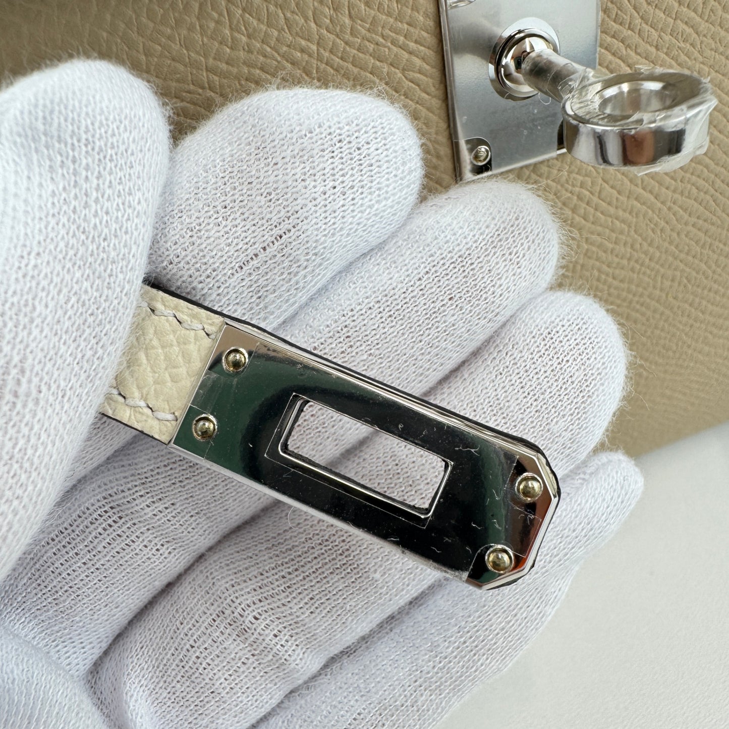 Mini kelly tricolor ミニケリートリコロール Trench トレンチ PHW シルバー金具 Stamp-K K刻印 Epsom エプソン