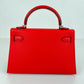 Mini kelly ミニケリー Stamp-K K刻印 Madame マダム Rouge de coeur ルージュデクール PHW シルバー金具 2WAYバッグ ショルダーバッグ ハンドバッグ
