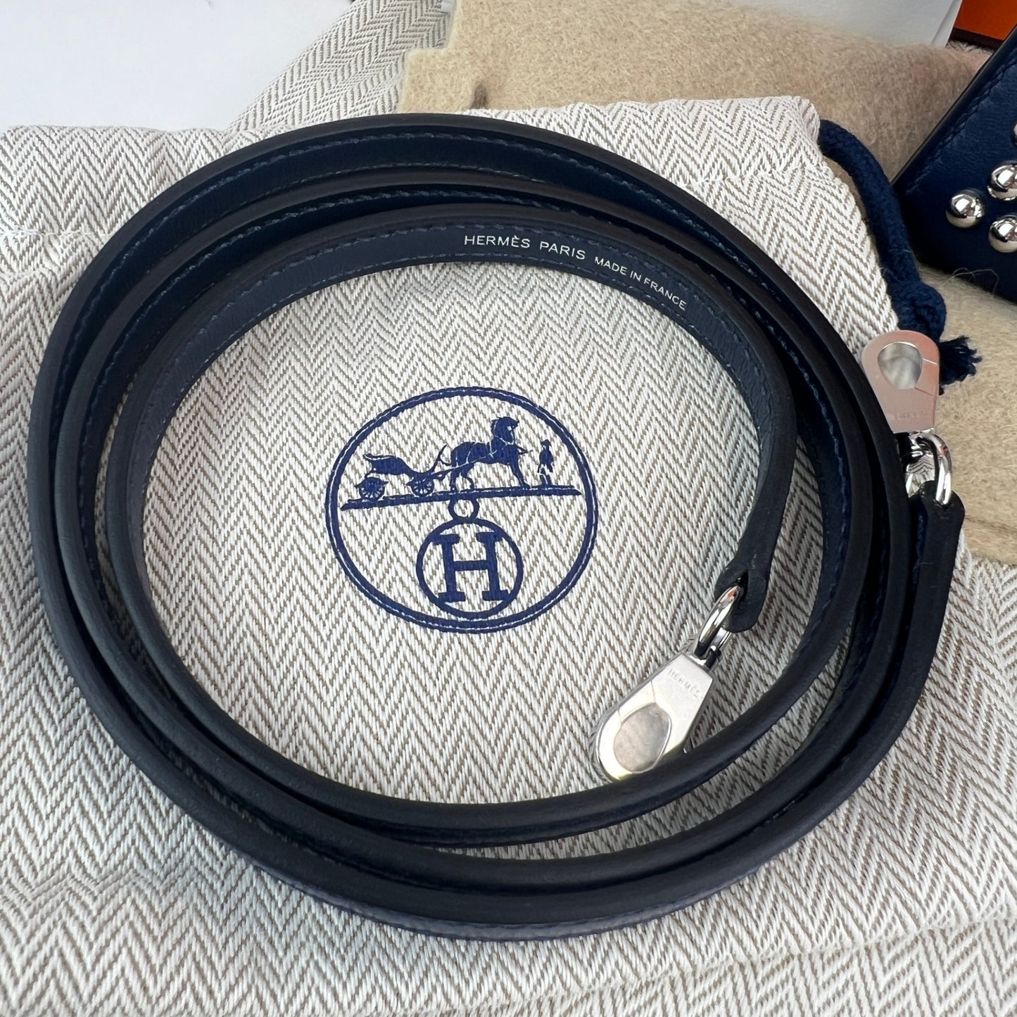 Mini kelly cloute ミニケリークルーテ Blue abysse ブルーアビス  PHW シルバー金具 Stamp-K K刻印 Box calf ボックスカーフ