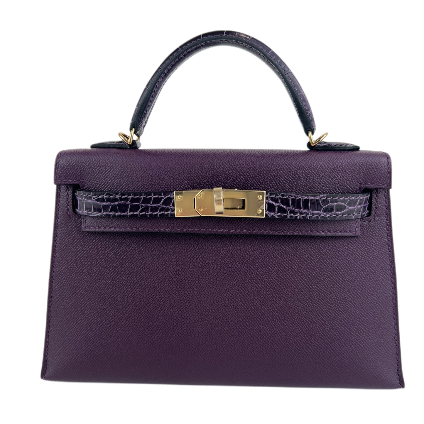 Mini kelly touch ミニケリータッチ Madame マダム Alligator アリゲーター Cassis カシス Stamp-U U刻印