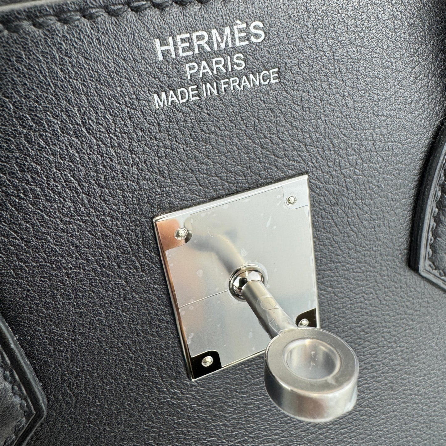 Birkin35 anate バーキン35アナーテ Stamp-W W刻印 Evergrain エヴァーグレイン Black ブラック PHW シルバー金具