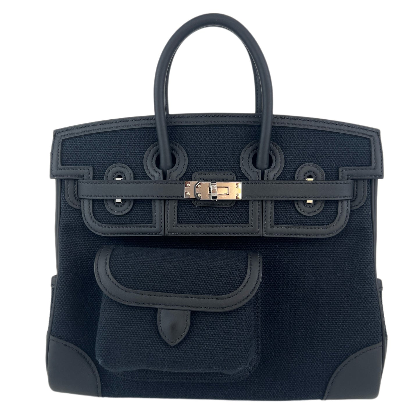 Birkin25 cargo バーキン25カーゴ Black ブラック  PHW シルバー金具 Toile goelan/Swift トワルゴエラン/スイフト Stamp-K K刻印