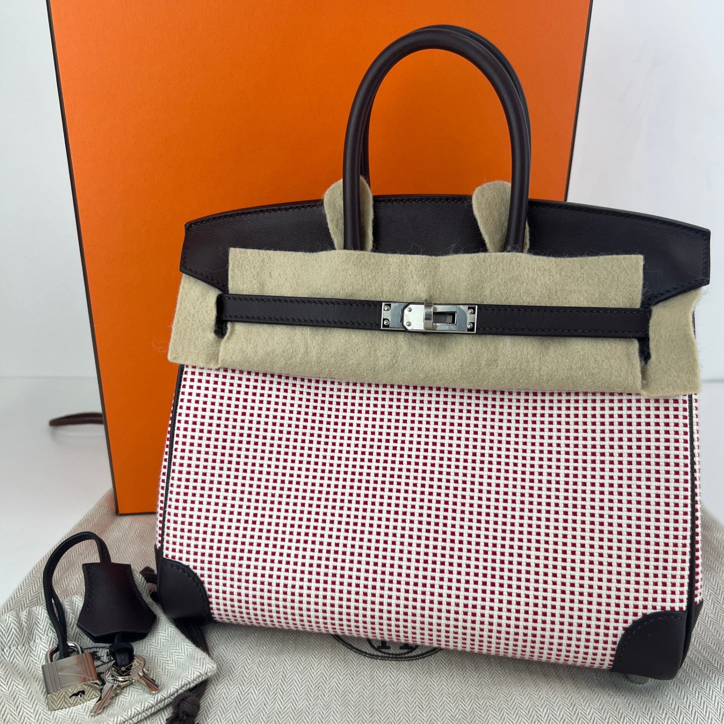 Birkin25 バーキン25 Rouge sellier ルージュセリエ PHW シルバー金具 Stamp-B B刻印