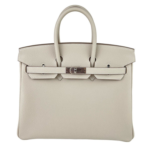 Birkin25 バーキン25 Craie クレ Togo トゴ PHW シルバー金具 Stamp-W W刻印